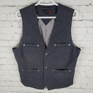 G by GUESS | button up steampunk edgy goth waistcoat vest